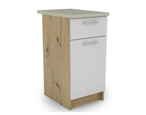 Dolní kuchyňská skříňka Irma SSD40.82, dub artisan/bílá