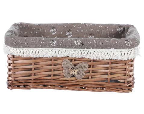Proutěný košík Eman, hnědý malý