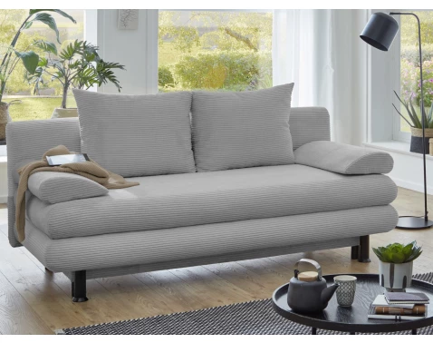 Rozkládací pohovka Bert, světle šedá strukturovaná látka