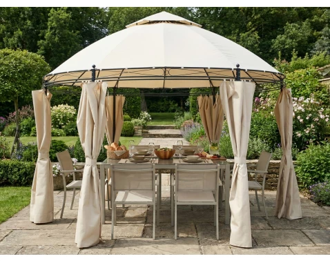 Zahradní altán Nerano 350x350 cm, béžový