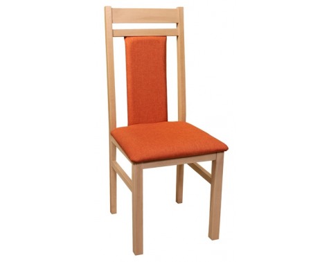 Jídelní židle, masivní buk, oranžová, š/v/h: 43x101x44 cm