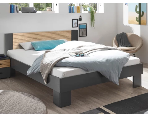 Postel Laurie 180x200 cm, grafit/dub