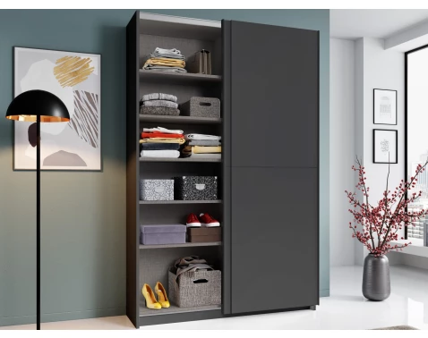 Šatní skříň Fast, grafitově šedá