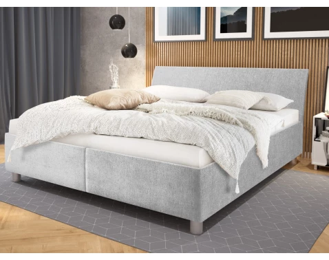 Postel Bali 180x200 cm, světle šedá látka