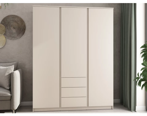 Šatní skříň Carlos, béžová kašmír, 152 cm