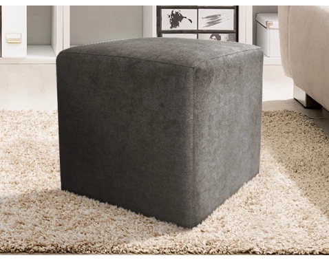 Taburet Bali, 40x40 cm, hnědá látka