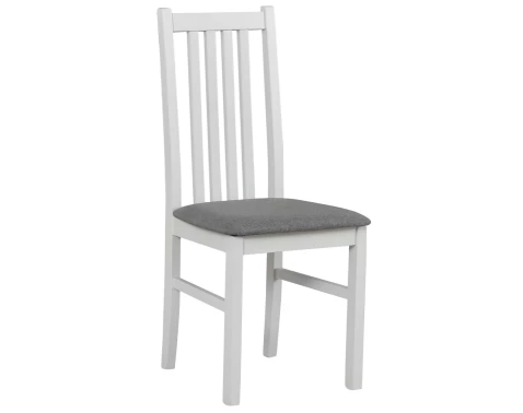 Jídelní židle Ontika, bílá/šedá látka