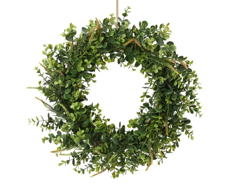 Umělý věnec Eukalyptus 40 cm, zelený