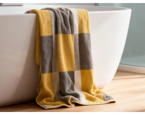 Ručník Pantone Karo 50x100 cm, žlutý