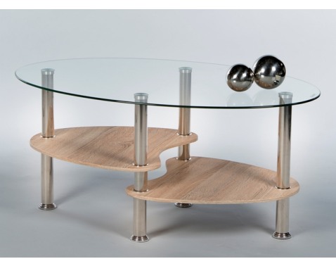 Konferencní stolek - ovál, š/v/h: cca. 90x55x40 cm