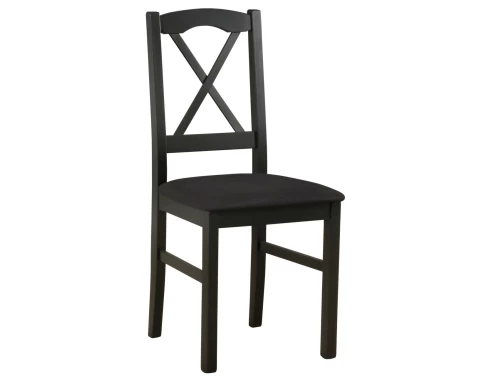 Jídelní židle Nila, černá/černá látka