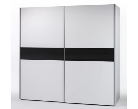 Šatní skrín s posuvnými dvermi, š/v/h: cca. 220x210x63 cm