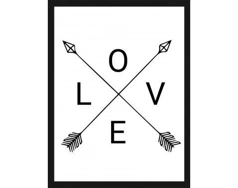 Levně Rámovaný obraz Love, 30x40 cm