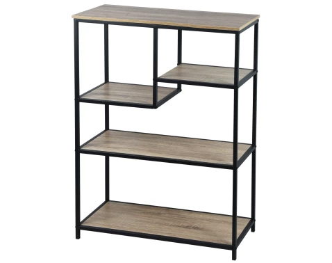 Regál Alessandro, 75 cm, černý/dub sonoma