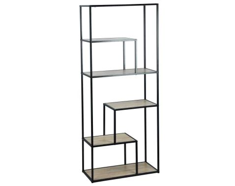 Levně Regál Alessandro, 70 cm, černý/dub sonoma