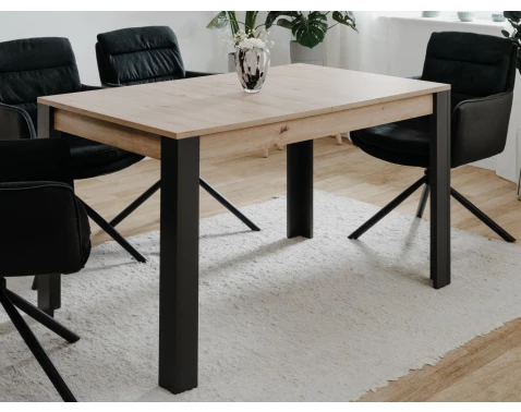 Jídelní stůl s rozkládací funkcí Talida 100x80 cm, dub artisan/černý