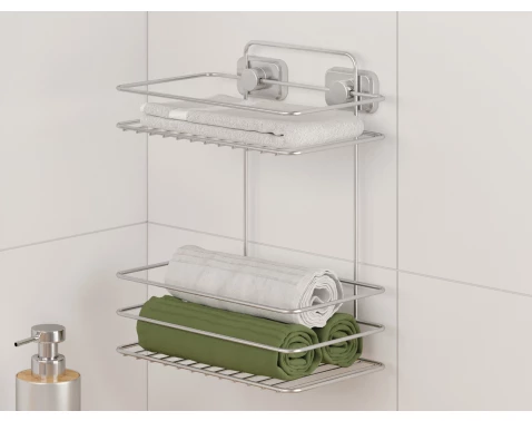 Koupelnová polička hluboká Reflex Luxy 2, chrometherm