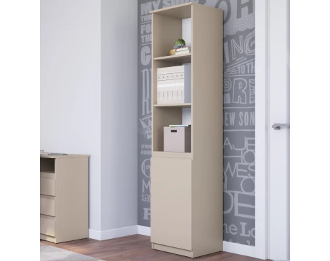 Regál s dvířky Carlos, béžový kašmír, šířka 40 cm