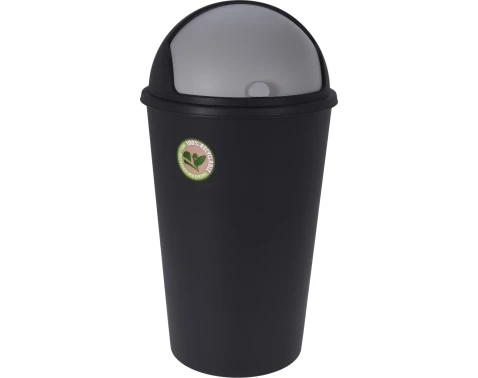 Levně Odpadkový koš 25 l, černý, recyklovaný plast