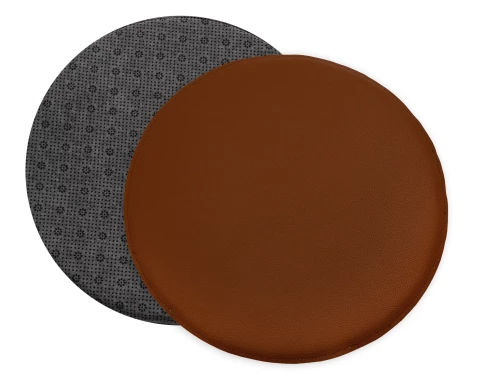 Levně Podsedák na židle hnědý 38 cm, imitace kůže