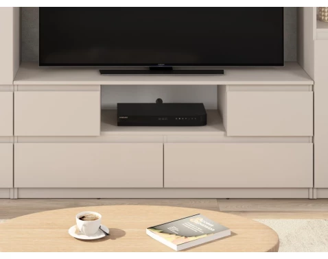 TV skříňka Carlos, béžový kašmír, šířka 140 cm