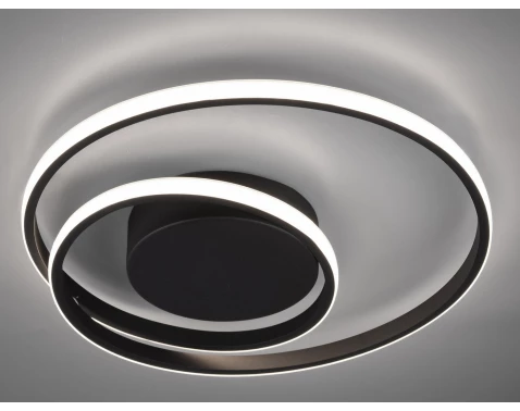 Stropní/nástěnné LED osvětlení Zibal, černá matná