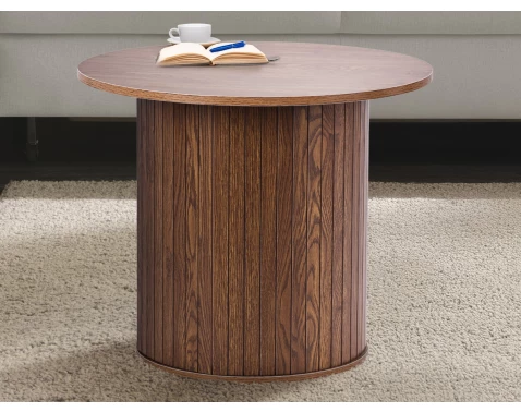 Kulatý konferenční stolek Seline, 60 cm, dub