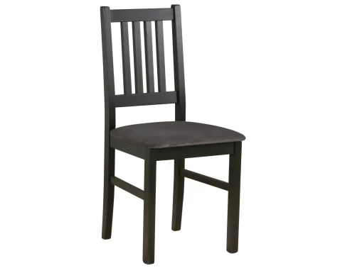 Jídelní židle Bono, černá/tmavě šedá látka