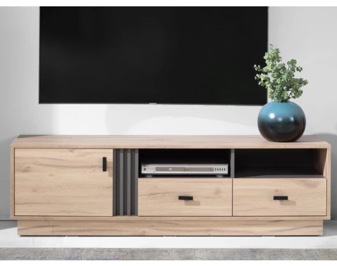 TV skříňka Ancona, 155 cm, dub estana/antracit
