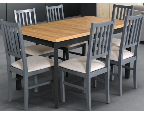 Obdélný jídelní stůl Maxim 120x80 cm, dub artisan/černý