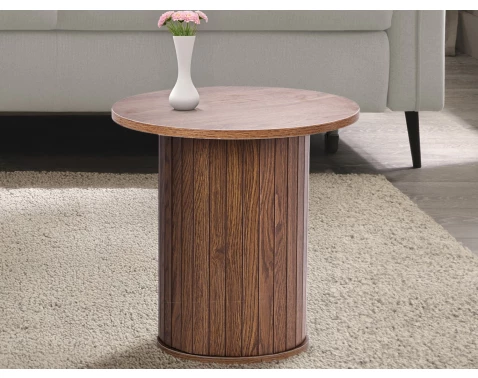 Kulatý odkládací stolek Seline, 40 cm, dub