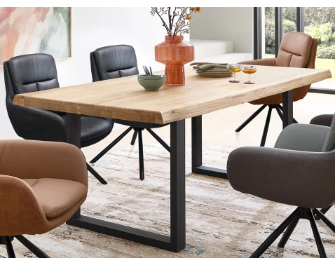 Jídelní stůl z dubového dřeva Chris U, 200x100 cm