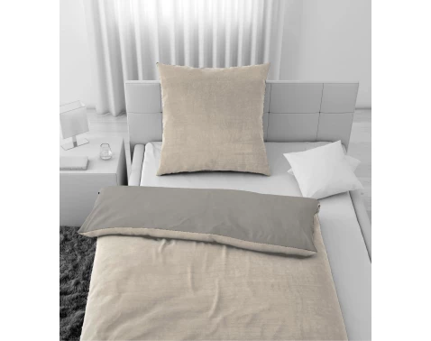 Levně Povlečení Cashmere Touch, krémová/taupe