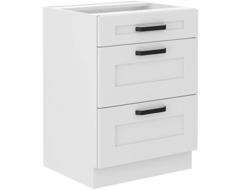 Dolní zásuvková kuchyňská skříňka Luna, 60 cm, bílá