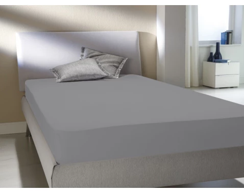 Prostěradlo Flanel 90x200x30 cm, stříbrné