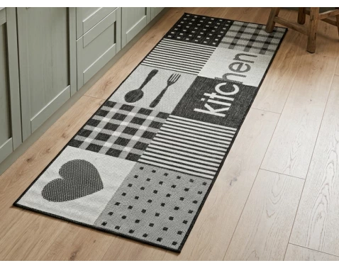 Koberec Flex 67x200 cm, motiv kitchen