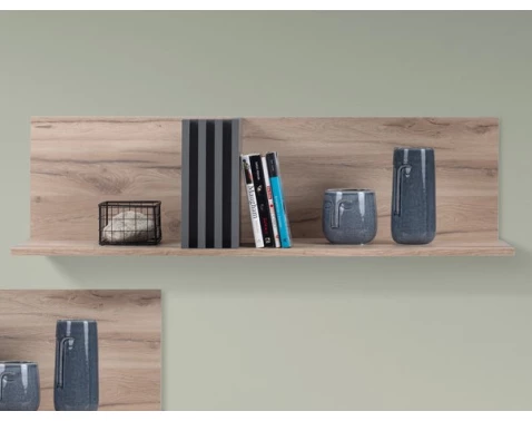 Nástěnná police Ancona, 110 cm, dub estana/antracit