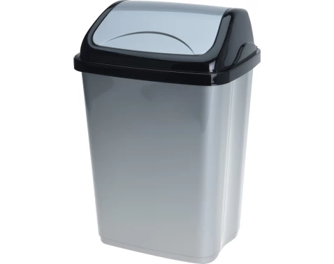 Levně Odpadkový koš 5 l, černo-šedý