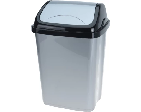 Levně Odpadkový koš 10 l, černo-šedý
