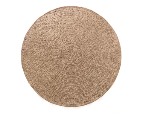 Kulatý koberec Kenzy 120 cm, přírodní kruhy