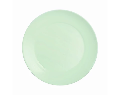 Mělký talíř Apy 25 cm, zelené opálové sklo