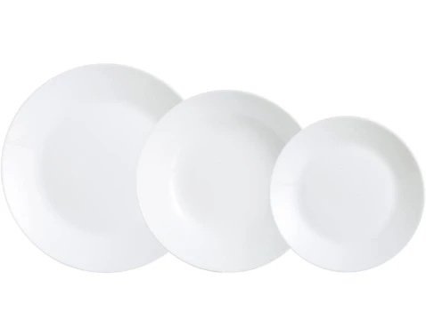 Sada talířů (18 dílů) Zelie, bílá