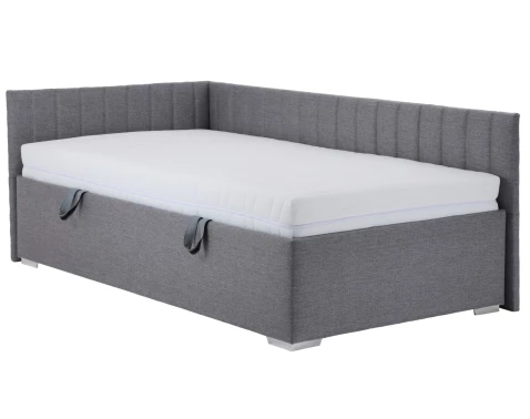 Postel s univerzálním čelem Dafne 110x200 cm, holubí šedá tkanina