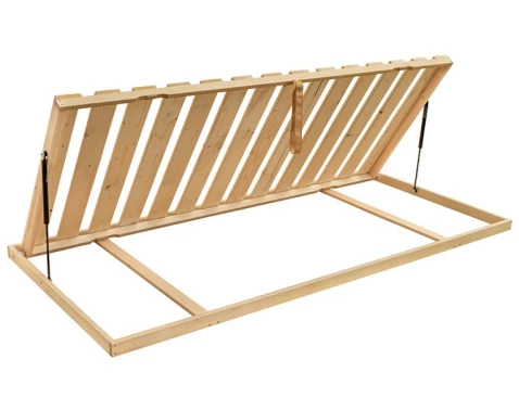Laťový rošt v rámu s bočním výklopem Natural SM 90x200, 14 latí, pevný