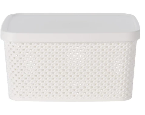 Úložný box s víkem Diamond 3,5 l, černý/bílý