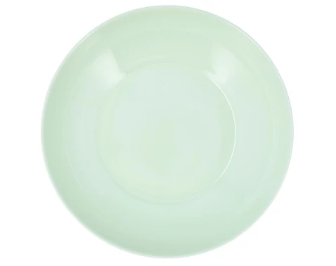 Hluboký talíř Apy 20 cm, zelené opálové sklo