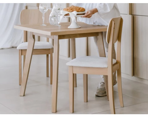 Čtvercový jídelní stůl Norveg 80x80 cm, dub sonoma