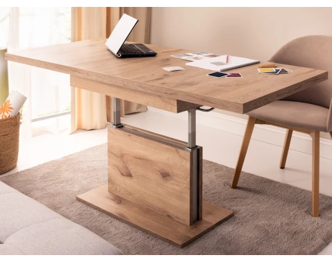 Rozkládací konferenční stolek s nastavením výšky Cortado 110-150 cm, dub artisan