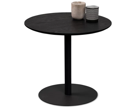 Kulatý stolek Ida, 48 cm, černý jasan