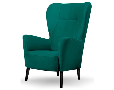 Křeslo Next, tmavě zelená látka/nohy černé